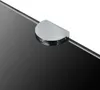 A close-up of a corner of a black glass shelf with a chrome holder. Podgląd zdjęcia produktu