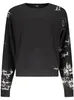 Stylischer Damenpullover in Schwarz mit Print und Stickerei Produktbild-Vorschau 1