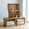 Holzkiste geflammt 40x30x25cm - Obstkiste Regalbox mit & Produktbild-Vorschau 6