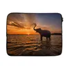 MuchoWow® Laptop Hülle 17 Zoll Laptoptasche Elefant - Meer Produktbild-Vorschau 1