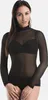 Teyli maglia dolcevita donna in rete trasparente Glamour Anteprima dell’immagine prodotto 1