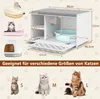 COSTWAY szafka na kuwetę dla kota, 4 w 1 domek dla kota Podgląd zdjęcia produktu 3