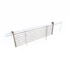 A balcony drying rack mounted on a glass railing. Voir les images du produit