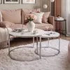 Runder Tisch 2in1 CIRI GLASS CHROM mit Glasplatte Produktbild-Vorschau 1