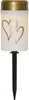 Star Trading Bougie funéraire LED solaire blanc cœurs dorés Voir les images du produit 4
