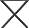 Piètement de table 'Greith' lot de 2 X-forme Noir 69x72 cm Voir les images du produit 2