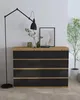 Commode LanceLot en chêne, noir, avec tiroirs, 120 cm, 8 Voir les images du produit 5