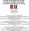 Close-up of a battery connector with text explaining cable order. Produktbild-Vorschau