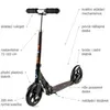 Micro monopattino nero Kickboard Roller Kinder City Anteprima dell’immagine prodotto 22