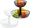 ZELLER Obst-Etagere 27416 mit zwei Ebenen, Metall, weiß, Produktbild-Vorschau 4