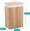 Kosz na pranie bambusowy 40x30x60cm Podgląd zdjęcia produktu 7
