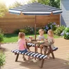 Set da pranzo per bambini COSTWAY da esterno, tavolo da Anteprima dell’immagine prodotto 2