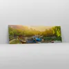 Bild auf Leinwand - Leinwandbild - Berge Boot Wasser - Produktbild-Vorschau 4