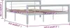 vidaXL Bettgestell Grau und Weiß Metall 120x200 cm Produktbild-Vorschau 5