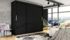 Geräumiger Kleiderschrank Lion – Breite 250 cm, schwarz Produktbild-Vorschau 1