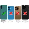 Four iPhone cases are shown, with checkmarks and crosses indicating compatibility. Produktbild-Vorschau