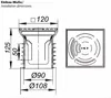 Dallmer Bodenablauf PRONTO K, DN 100, 120 x 120 mm Produktbild-Vorschau 6