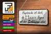 Blechschild Spruch 27x10cm Hauptsache doch die Haare liegen Produktbild-Vorschau 3