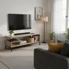 Relaxdays TV-Lowboard, 3 Ablagen, offenes TV-Regal bis 55 Produktbild-Vorschau 2