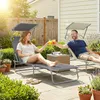 Outsunny Sonnenliege Gartenliege Relaxliege Dreibeinliege Produktbild-Vorschau 2