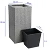 Polyrattan Blumenkübel Pflanzkübel 60 cm Rattan Blumentopf Produktbild-Vorschau 2
