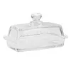 Butterdose aus Glas 17×10,5×10 cm mit Deckel – elegante Produktbild-Vorschau 2
