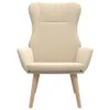 vidaXL Poltrona relax in tessuto crema Anteprima dell’immagine prodotto 3