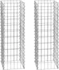 Gabionen-Säule 100 cm 2x Gabione 4-Eck 30x30 cm Steinkorb Produktbild-Vorschau 1