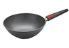A wok pan with a black handle and a red accent on a white background. Produktbild-Vorschau