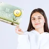 Lächelnder Löwenzahn Metallschild XL in 21x28 cm mit Spruch Produktbild-Vorschau 3
