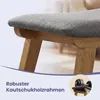 SONGMICS Sitzhocker Fußhocker Polsterhocker aus Holz 39,1 x Produktbild-Vorschau 7