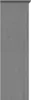 A plain, full-length view of a gray wardrobe. Voir les images du produit