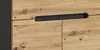 A close-up view of a wooden cabinet with a black handle. Produktbild-Vorschau