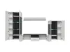A modern living room wall unit with cabinets and shelves, displayed against a white background. Produktbild-Vorschau