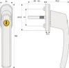 ABUS FG 200 W/SB ABUS Fenstergriff abschließbar FG200  Voir les images du produit 6