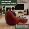 Dreamroots Bean Bag, Puff 90x90x100 cm, pouf con Anteprima dell’immagine prodotto 5