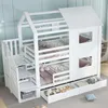 Kinder-Etagenbett mit Treppenschrank, Fenster & Dach, Produktbild-Vorschau 4