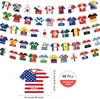 48 Länder Fußballtrikot WM Wimpelkette Vormontiert für Produktbild-Vorschau 2