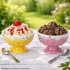 2er Set Eisbecher auf Fuß Sunny Rosa Gelb 200ml Ø12,5cm Produktbild-Vorschau 3