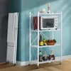 Klappbarer Schrank 4 Ebenen 72x36x125CM Weiß Produktbild-Vorschau 1