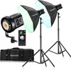 Bresser LED Studioleuchten Set 2x 135W RGB mit Softbox Produktbild-Vorschau 1