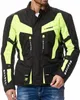Motorradanzug Herren Set Schwarz Neon Racing Biker Jacke Produktbild-Vorschau 3