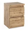 A wooden nightstand with two drawers against a white background. Náhled obrázku produktu