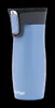 A light blue Contigo travel mug with a black lid and a gray button. Náhled obrázku produktu