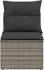 vidaXL Gartensofa ohne Armlehnen mit Kissen Grau Poly Produktbild-Vorschau 4