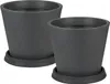 Scheurich 2er Set Blumentöpfe Coneo 40 mit Untersetzern, Produktbild-Vorschau 1