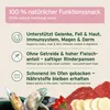 A marketing image for dog treats, showcasing ingredients and benefits. Produktbild-Vorschau
