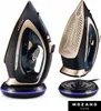 A collage of a cordless steam iron and its charging base, presented on a white background. Produktbild-Vorschau