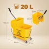 HOMCOM Carrello per la pulizia Secchio per la pulizia Anteprima dell’immagine prodotto 3