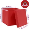 vidaXL Aufbewahrungsboxen mit Deckeln 10 Stk. Rot 32x32x32 Produktbild-Vorschau 7